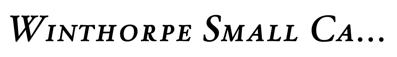 Winthorpe Small Caps Semi Bold Italic
